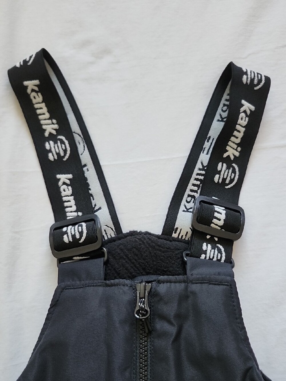 Kamik Black Kids' Snow Bibs with Branded Adjustable Suspenders | 4 - Picture 9 of 16
